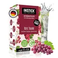 INSTICK Zuckerfreies Instant-Getränk (Rote Traube) - 1 Packung für 12 x 0,5-1 L - Veganes Getränkepulver Kalorienarm & Vitamin C - Instant-Pulver