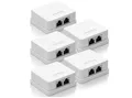 deleyCON deleyCON CAT 6a Netzwerkdose 2x RJ45 Buchse FTP geschirmt Aufputz 5 Netzwerk-Adapter