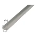 GAH Alberts U-Profil gleichschenkl.ungelocht L1000 x B15 x H10mm Aluminium, silberfarbig