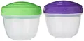 Sistema Yogurt To Go Frischhaltedosen, rund | 150 ml | Stapelbare Vorratsdosen mit Deckeln | 2 Stück