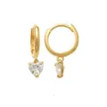 Xenox Creolen Damen Fine Charm Herz Zirkonia 585er Gelbgold XG14K6054G
