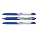 PILOT V-BALL 7 RT Tintenroller, einziehbar, mittlere Spitze, Blau, 3 Stück