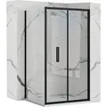 Rea Eckduschkabine Rapid Fold 80 x 80 - Schwarz/Transparent