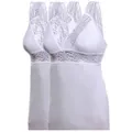 Toker Collection® Funktionsunterhemd Damen BH Hemd ohne Bügel mit weicher elastischer Spitze im 2er Pack (Packung, 2er Pack) aus reiner Baumwolle, mit elastischer Spitze weiß 36/38