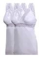 Toker Collection Damen Unterhemd BH Hemd ohne Bügel mit weicher elastischer Spitze im 2er Pack aus Reiner Baumwolle, mit elastischer Spitze (DE/NL/SE/PL, Numerisch, 36, 38, Regular, Regular, Weiß)