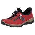 Rieker Ready2GO Slip-On Sneaker, Schlupfschuh, Freizeitschuh, Halbschuh mit MemoSoft-Ausstattung rot|schwarz 39 EU