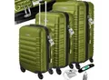 KESSER® 3tlg. Hartschalenkofferset Hartschalenkoffer Reisekoffer Set Reisekofferset Trolley Koffer Inkl. Kofferwaage + Gepäckanhänger Rollkoffer Schloss 4 Rollen ABS-Hartschale Teleskopgriff M-L-XL