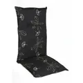 Universal Hochlehner Auflage Schwarz - Senegal - Garten Stuhl Polster Sitz Kissen Mit Blumen