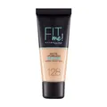 Maybelline Fit Me! Matte + Poreless Make-Up Nr. 128 Warm Nude, mattierendes Make-Up, Foundation, die sich dem Hautton anpasst, porenverfeinernd