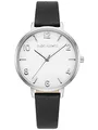 Julie Julsen JJW1486SL-1 Basic Uhr Damenuhr Leder Edelstahl 3 bar Analog schwarz