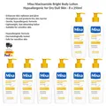 Mixa Niacinamide Bright Body Lotion Hypoallergen Körperlotion für Fahle Haut x8