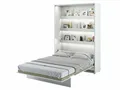 Wandklappbett BED CONCEPT LENART 140x200 Vertikal Weiß Hochglanz Schrankbett