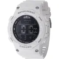 Invicta Racing Digital 47524 Herrenarmbanduhr - Quartz Bewegung - Kunststoff mit schwarzem Zifferblatt - 52 mm - Weiß