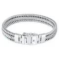 Kuzzoi Silberarmband Herren Gliederarmband Geflochten 925 Silber silberfarben 23