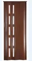Falttür Schiebetür mahagoni mit Fenster H.201cm B.94 cm Doppelwandprofil Neu ST5