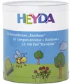 10 HEYDA Stempelkissen-Set 'Rainbow', Klarsicht-Runddose
