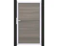 Einzeltor GroJa Solid DIN universal vormontiert ohne Pfosten Rahmen silber 100 x