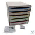 Exacompta 309913D Premium Ablagebox 5 Schubladen - an der Rückseite beschädigt