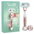 Gillette Venus Pro Smooth Sensitive Rasierer Damen, Nassrasierer für Empfindliche Haut — Inkl. 1 Ersatzklinge, Metallhandstück und Duschhalterung — TESTSIEGER VON GILLETTE VENUS BEI STIFTUNG WARENTEST