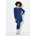 Angel of Style T-Shirt Longshirt bequeme Passform Rundhals Langarm blau 58