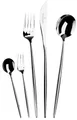 Picard & Wielpütz Solingen Besteck-Set Lotus, im Geschenkkarton, wahlweise als 24- oder 30-teiliges Set (30-tlg), 6 Personen, Chromnickelstahl 18/10, modernes und außergewöhnliches Design