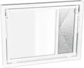 WOLFA Mehrzweck Kipp-Fenster PLUS Kunststoff weiß 700x400 mm mit Einfachglasund Zwangsbelüftungsflügel