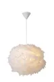 Lucide GOOSY SOFT - Pendelleuchten - Ø 50 cm - 1xE27 - Weiß, 50 x 50 x 165 cm