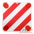 WARNTAFEL ROT-WEIß KUNSTSTOFF 50x50cm MIT RÜCKSTRAHLER SONDERLASTEN WOHNWAGEN