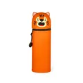 Legami 2-in-1 Silikon Federmäppchen Tiger Kawaii Stifteetui Orange