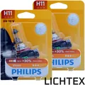 H11 PHILIPS Vision - Mehr Licht - 12362PRB1 Scheinwerfer Lampe DUO-Box NEW