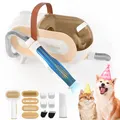 Profi Hundeschermaschine mit Tierhaar Staubsauger Haustierpflegeset Gelb