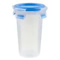 CLIP & CLOSE Frischhaltedose 0,35 Liter (transparent/blau, rund, Ø 9,2cm)