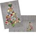 Böttcher-AG Weihnachtskarte Weihnachtsbaum, 105 x 148mm (A6), Klappkarte mit Umschlag, 10Stück