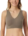 Schiesser Damen nahtloses Bustier mit herausnehmbaren Pads - Invisible Soft, Taupe_181767, 38
