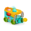 Bright Starts Pop & Roll Safari Bus Ballspielzeug, Elefanten Popper und Werfer,