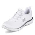 Skechers Damen Summits Fast Attraction Turnschuhe, White Mesh / Silver Trim, 40 EU