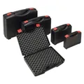 WAG Kunststoffkoffer L395xB295xH106 mm PP 1 Griff m. Schaumstoffeinlage schwarz (1 Teil) (TEKNO 2011 SCHW/ROT)
