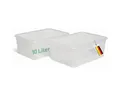 Novaliv Aufbewahrungsbox 362102-2xStuck, 2x Aufbewahrungsbox durchsichtig mit Deckel 10L Nestbar stapelbare Pla