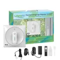 Lifenaxx Fensterreinigungsroboter LX-047, elektrischer Fensterreiniger mit 2 Sprühdüsen, hohe Saugkraft, großer 70-ml-Wassertank, Fernbedienung – ideal für Fenster, Fliesen, Spiegel
