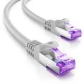 deleyCON 5m CAT7 Netzwerkkabel - 10 Gigabit - RJ45 Patchkabel Ethernet Kabel (Kupfer, SFTP PiMF Schirmung) - für Highspeed LAN DSL Switch Modem Router Patchpanel CAT7 CAT6 CAT5 - Grau