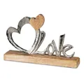 Schriftzug Love 2 Herz Alu Mango Holz Dekoobjekt 578730 formano Dekoration