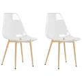 vidaXL Esszimmerstühle 2 STK. Transparent PET
