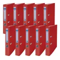 Master Ordner Schmal 10er Pack FSC/DIN A4 / 5 cm / 10 Stück/Rot/Kunststoffbez...