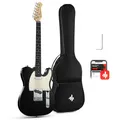 Donner DTL-100 E-Gitarre 4/4 Pappelholz Korpus S-S Single Coils Glossy Black