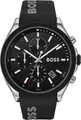 BOSS Chronograph VELOCITY 1513716, Quarzuhr, Herrenuhr, Armbanduhr, Stoppfunktion, Silikonarmband