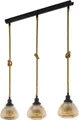 EGLO Pendellampe Rampside, 3 flammige Vintage Pendelleuchte im Industrial Design, Hängelampe aus Stahl, E27