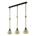 EGLO Rampside Pendel Hänge Leuchte Lampe schwarz Seil Glas Vintage 3-flammig E27