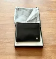 Brown Bear Geldbörse 6 Kartenfächer Slim Querformat Echtleder Schwarz Nappa
