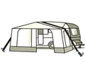 KOVA® Sturmband XL für Vorzelte & Markisen Wind-Sicherung 2X Hering & Spannfeder für Zelt Zelte Markise Vorzelt Pavillon Wohnwagen Wohnmobil Camping Zubehör Dachhalteband Spanngurt + 1 BILDMAGNET
