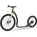 Yedoo Trexx Disc Alloy Roller Scooter Tretroller / Dogscooter - für Erwachsene und Teenager, bis 150 kg, mit Luftreifen 26/20, Scheibenbremsen und... - Schwarz